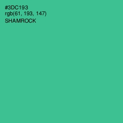 #3DC193 - Shamrock Color Image