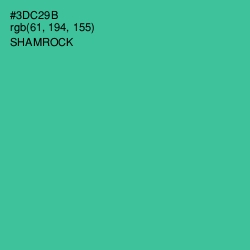 #3DC29B - Shamrock Color Image