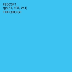 #3DC3F1 - Turquoise Color Image
