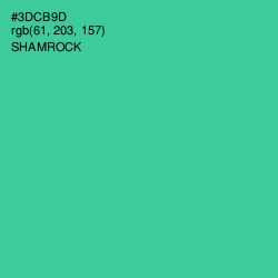 #3DCB9D - Shamrock Color Image