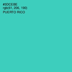 #3DCEBE - Puerto Rico Color Image
