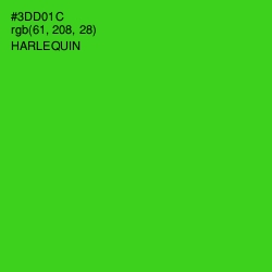 #3DD01C - Harlequin Color Image