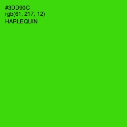 #3DD90C - Harlequin Color Image