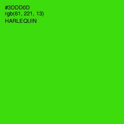 #3DDD0D - Harlequin Color Image