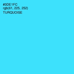 #3DE1FC - Turquoise Color Image