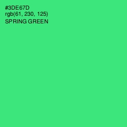 #3DE67D - Spring Green Color Image