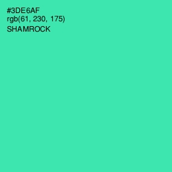 #3DE6AF - Shamrock Color Image
