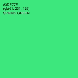 #3DE77E - Spring Green Color Image