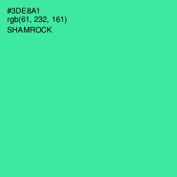 #3DE8A1 - Shamrock Color Image