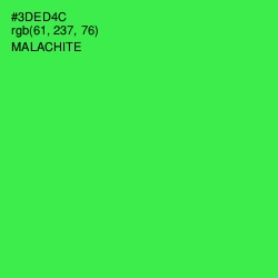 #3DED4C - Malachite Color Image