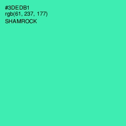 #3DEDB1 - Shamrock Color Image