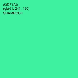 #3DF1A0 - Shamrock Color Image