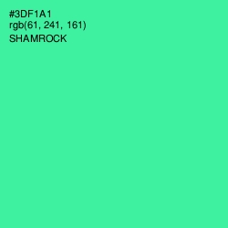 #3DF1A1 - Shamrock Color Image