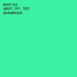 #3DF1A2 - Shamrock Color Image