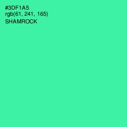 #3DF1A5 - Shamrock Color Image