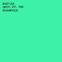 #3DF1A8 - Shamrock Color Image