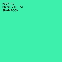 #3DF1AC - Shamrock Color Image