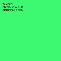 #3DF971 - Spring Green Color Image