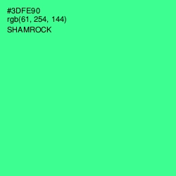 #3DFE90 - Shamrock Color Image