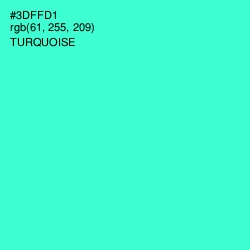 #3DFFD1 - Turquoise Color Image