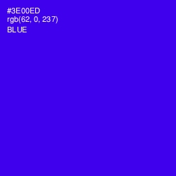 #3E00ED - Blue Color Image