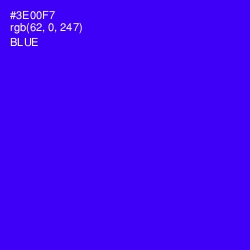 #3E00F7 - Blue Color Image