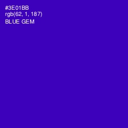 #3E01BB - Blue Gem Color Image