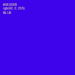 #3E02EB - Blue Color Image