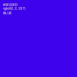 #3E02ED - Blue Color Image