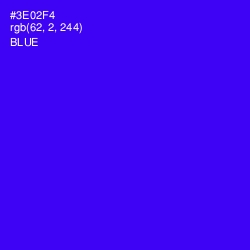 #3E02F4 - Blue Color Image