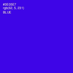 #3E05E7 - Blue Color Image