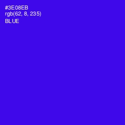 #3E08EB - Blue Color Image
