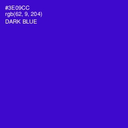 #3E09CC - Dark Blue Color Image