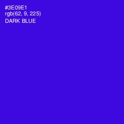 #3E09E1 - Dark Blue Color Image