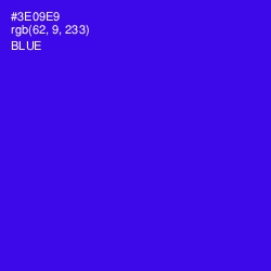 #3E09E9 - Blue Color Image