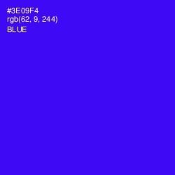 #3E09F4 - Blue Color Image