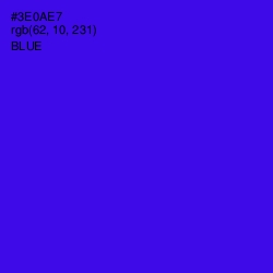 #3E0AE7 - Blue Color Image