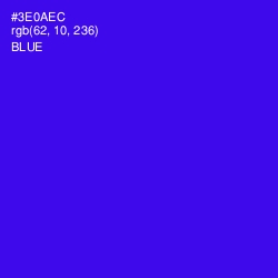 #3E0AEC - Blue Color Image