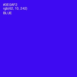 #3E0AF2 - Blue Color Image