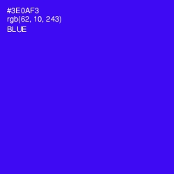 #3E0AF3 - Blue Color Image