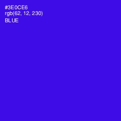 #3E0CE6 - Blue Color Image