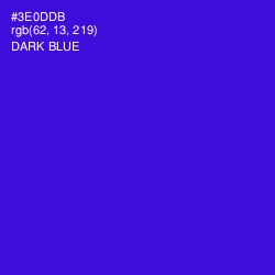 #3E0DDB - Dark Blue Color Image