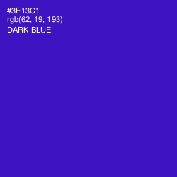 #3E13C1 - Dark Blue Color Image