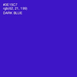 #3E15C7 - Dark Blue Color Image