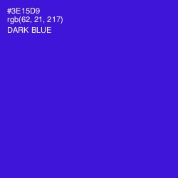 #3E15D9 - Dark Blue Color Image