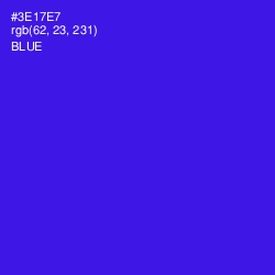#3E17E7 - Blue Color Image