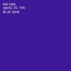 #3E199A - Blue Gem Color Image