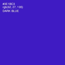 #3E1BC3 - Dark Blue Color Image