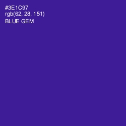 #3E1C97 - Blue Gem Color Image