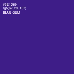 #3E1D89 - Blue Gem Color Image